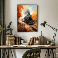 Autumn Journey By Train Poster