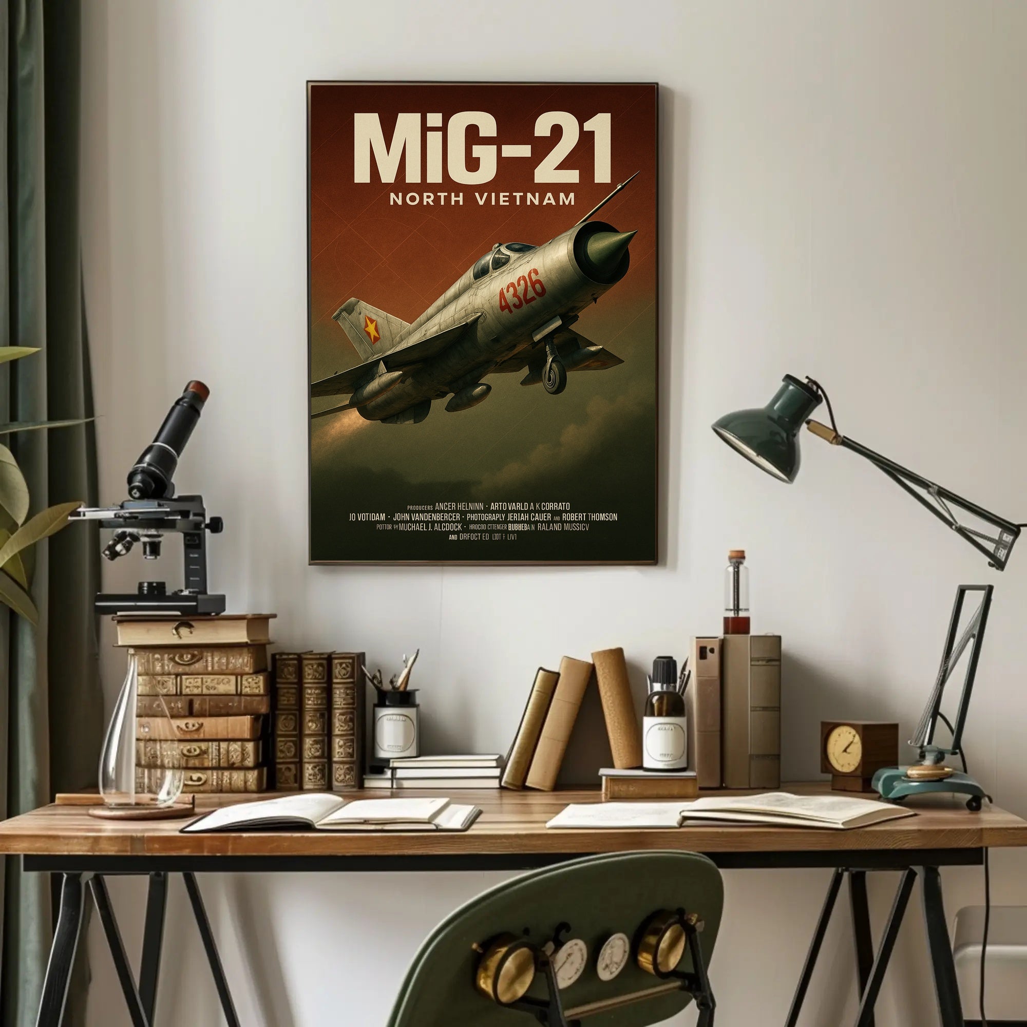 MiG-21 Fighter Jet Vietnam War Historical Poster