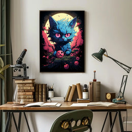 Mystical Feline Fantasy Poster
