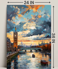 London At Sunset Poster PosterGoat