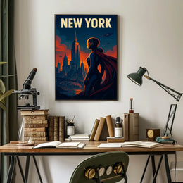 New York Futuristic Vision Poster
