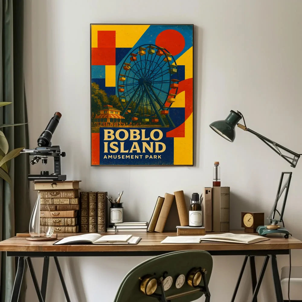 Island Amusement Park Adventure Poster