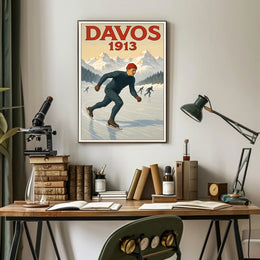 Davos 1913 Winter Sports Poster PosterGoat