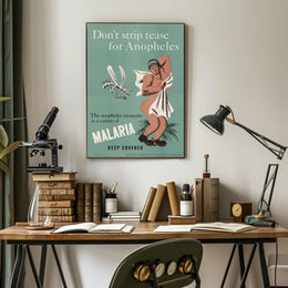 Malaria Prevention Humor: Vintage Educational Poster PosterGoat