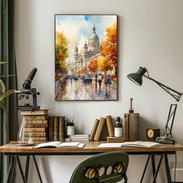 European Cityscape Architecture Travel Poster