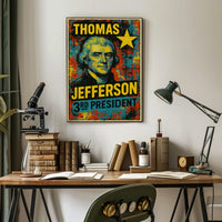 Thomas Jefferson 3rd President of the United States Graffiti Pop Art Poster