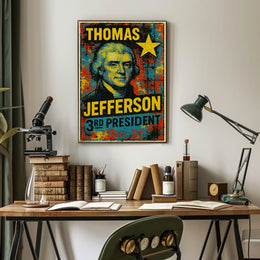 Thomas Jefferson 3rd President of the United States Graffiti Pop Art Poster