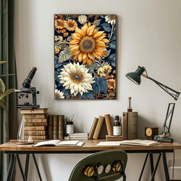 Sunflower Sunshine Vibes: Abstract or Artistic Poster