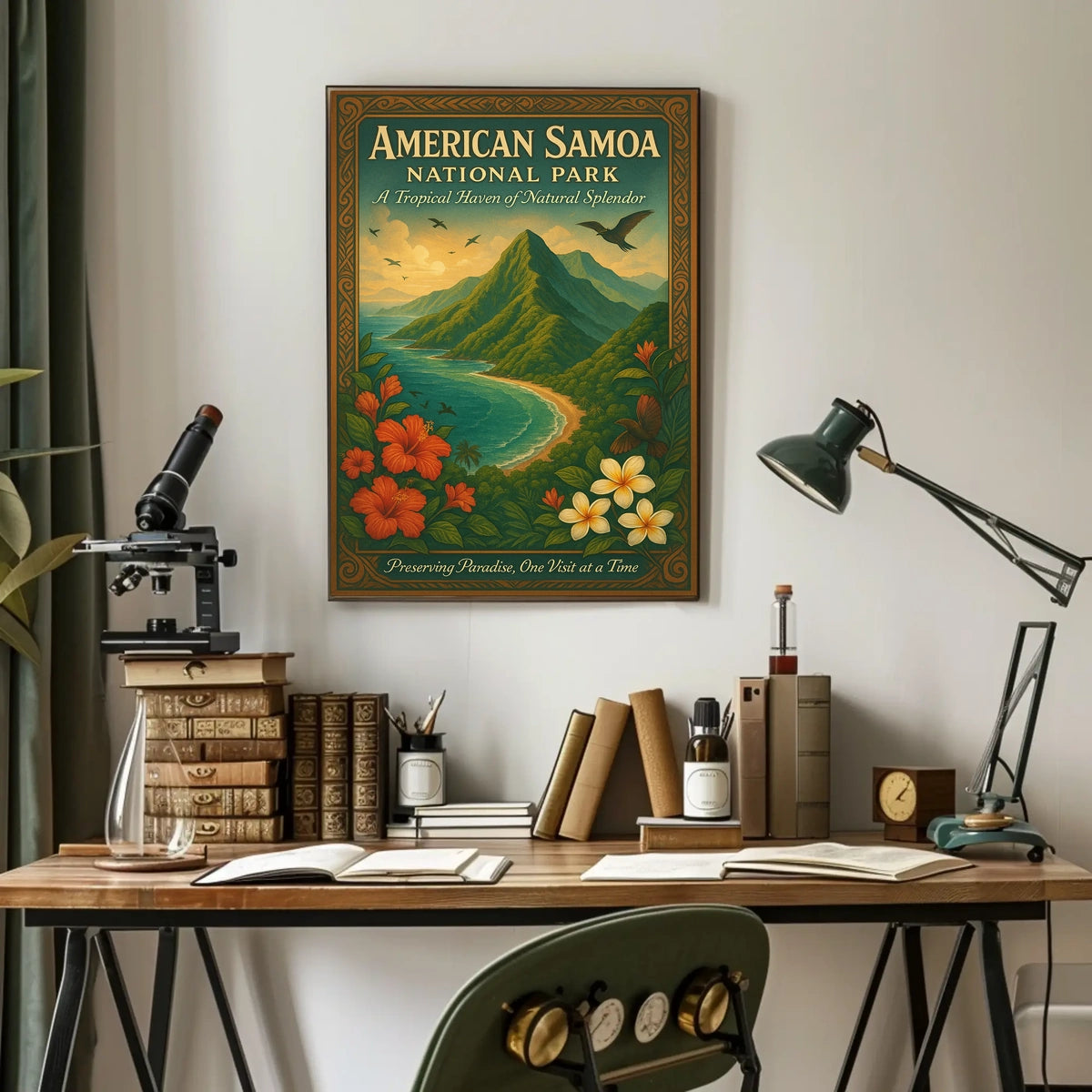 American Samoa National Park Scenic Art Poster