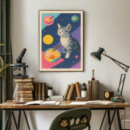 Cosmic Cat And Ramen Dreams Poster