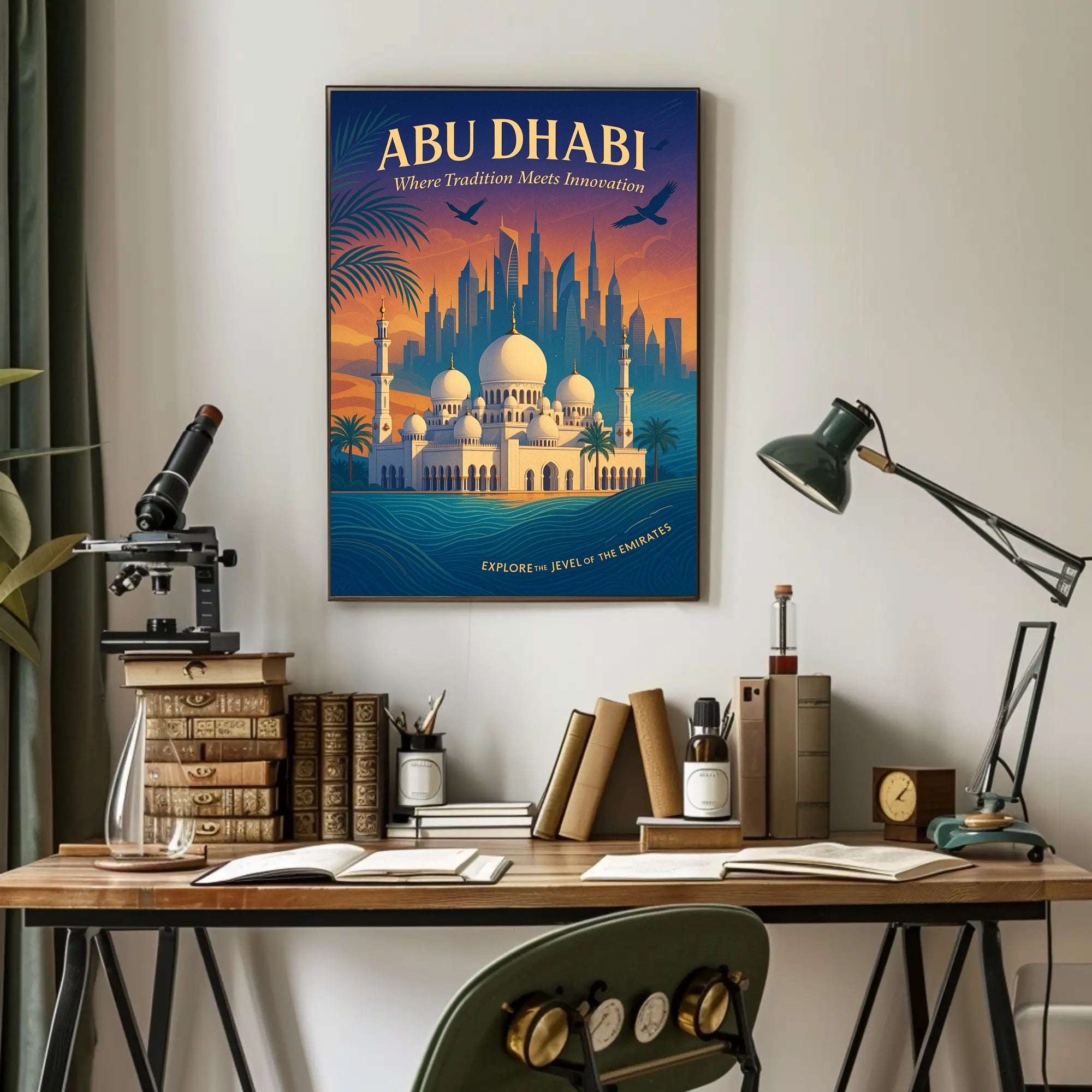 Abu Dhabi Harmony: A Cultural and Heritage Poster