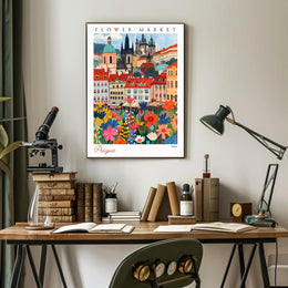 Flower Market in Prague Poster PosterGoat