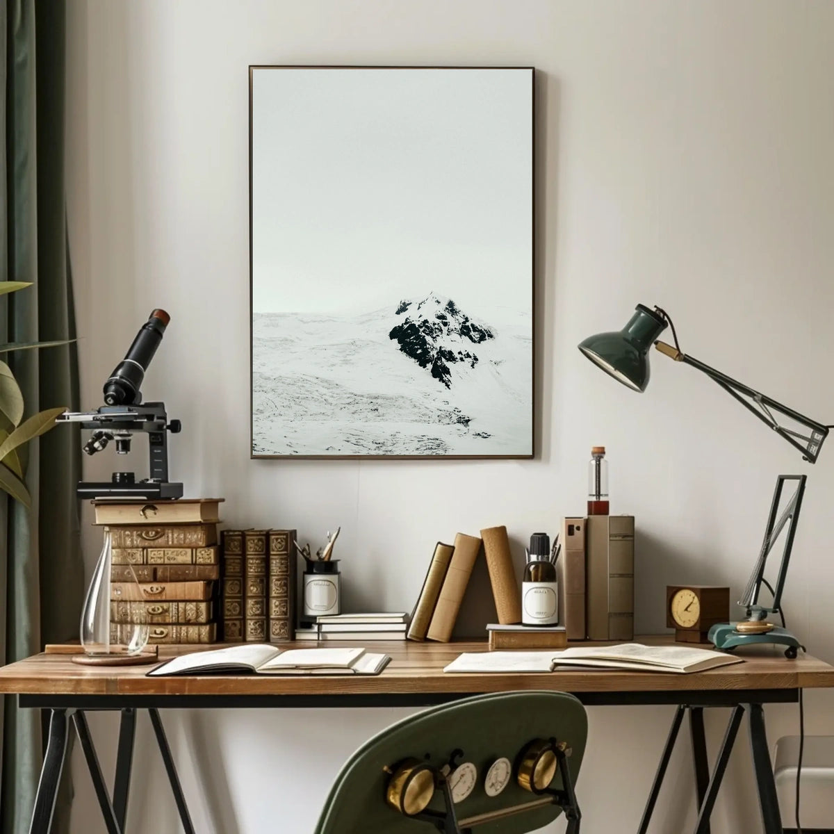 Serene Snow-Covered Mountain National Park Poster