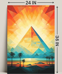 Abstract Pyramid Landscape Abstract Poster