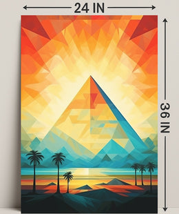 Abstract Pyramid Landscape Abstract Poster