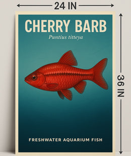 Cherry Barb Freshwater Aquarium Fish Poster PosterGoat