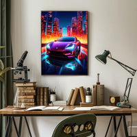Futuristic Electric Elegance Poster PosterGoat