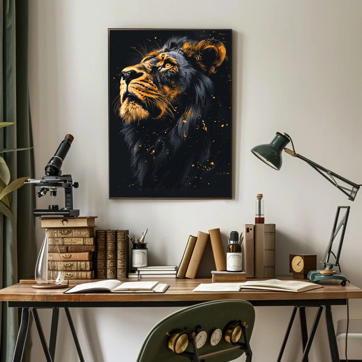 Majestic Lion Portrait Poster