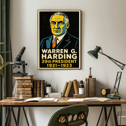 Warren G. Harding 29th President Poster