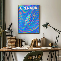 Grenada A Vibrant Geometric Vision Poster