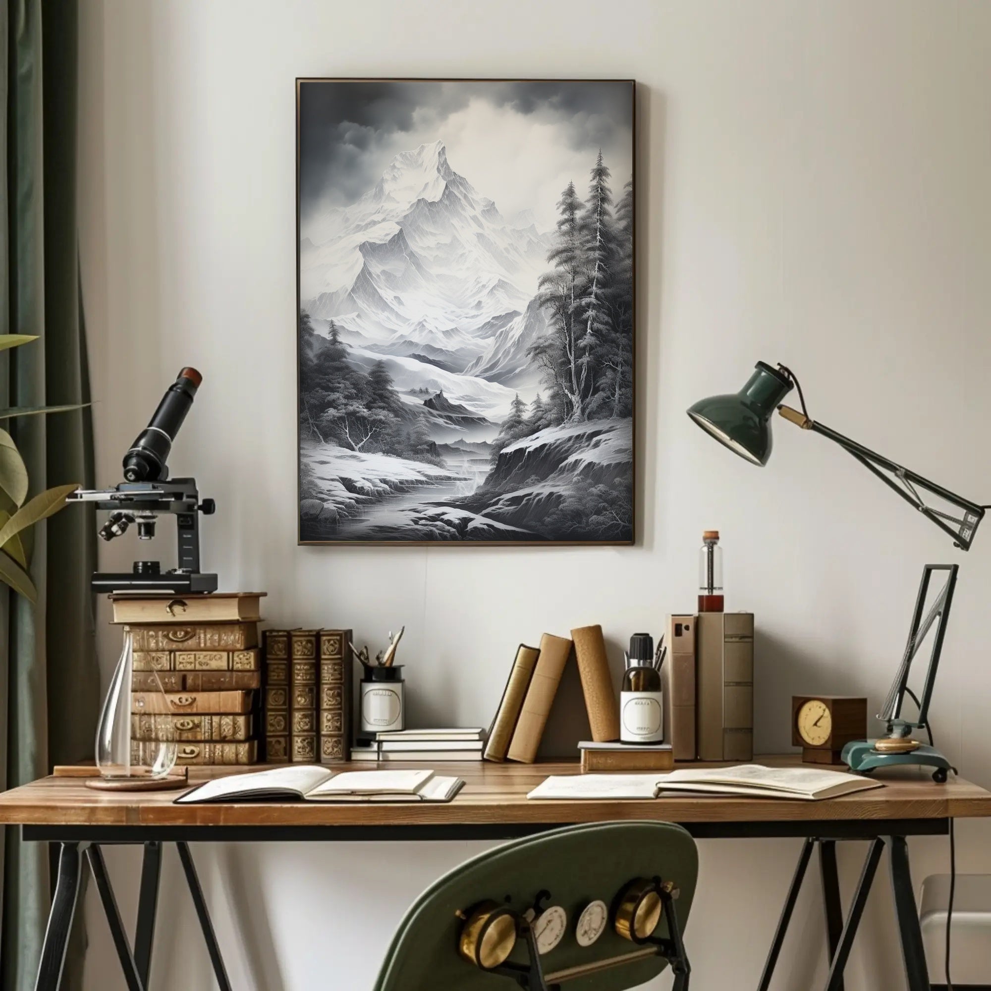 Majestic Winter Mountainscape Romanticism National Park Poster