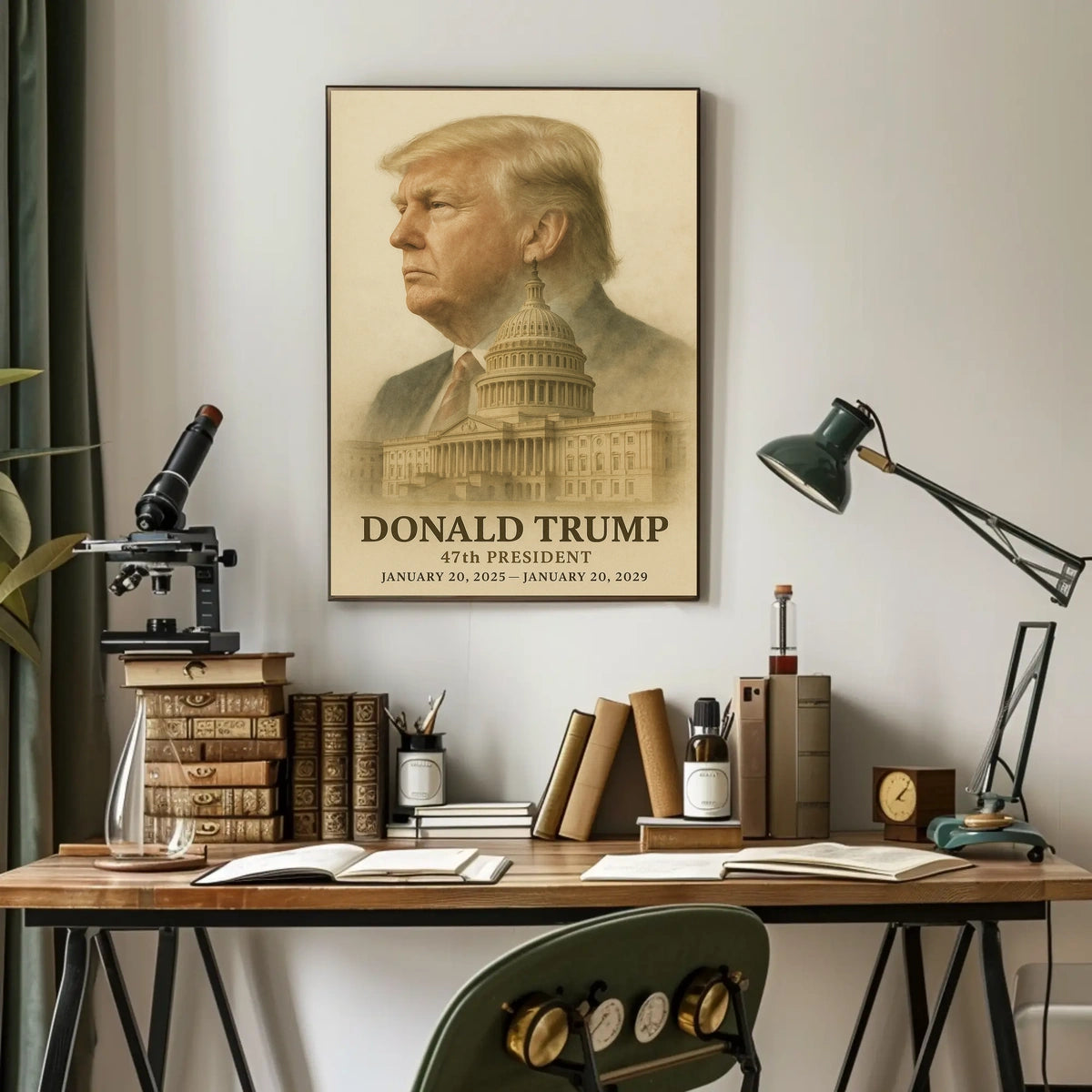 Trump Visionary Capitol Photography Realism Poster