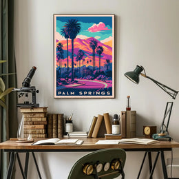 Palm Springs Vivid Sunset Poster
