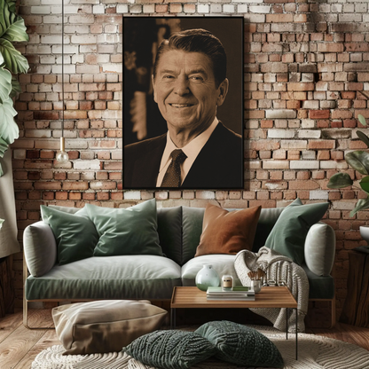 Ronald Reagan 40th President Sepia Photo