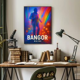 Bangor Maine Vibrant Tribute Wanderlust Poster