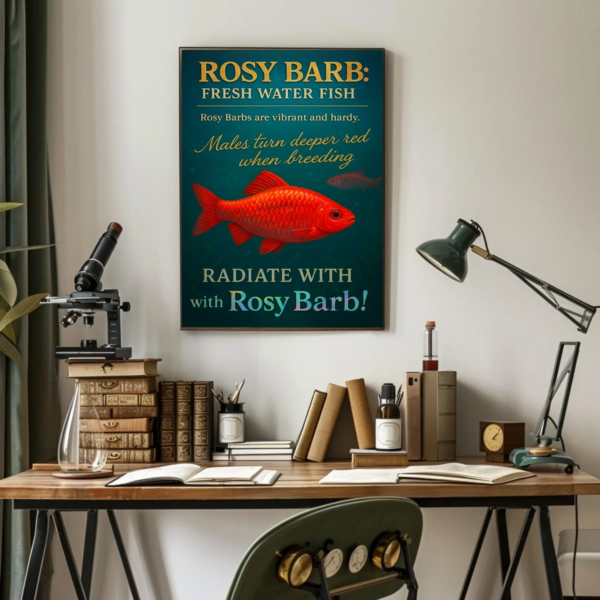 Radiate with Rosy Barb Poster