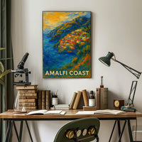 Amalfi Coast Poster Wall Art Coastal Decor Travel Lovers