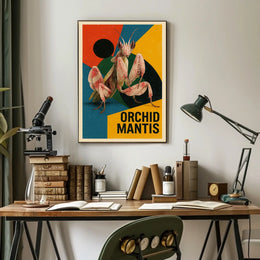 Orchid Mantis Art Poster