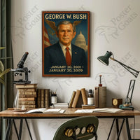 George W. Bush Vintage Presidential Art Poster