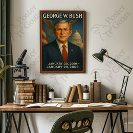 George W. Bush Vintage Presidential Art Poster