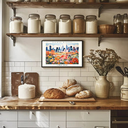 Flower Market Chicago Cityscape Urban or Cityscape Poster