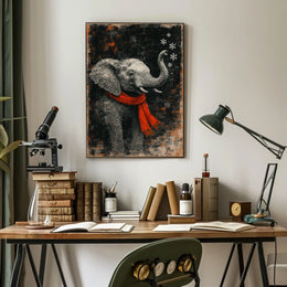 Elephant Landscape Poster