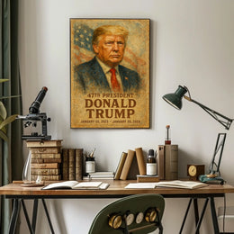 Steadfast Vision Leadership Trump Patriot Typography Poster