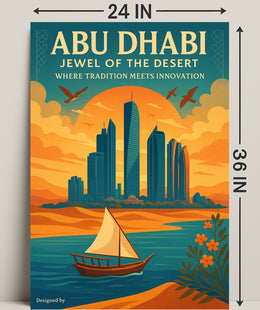 Abu Dhabi Jewel of the Desert Urban Cityscape Poster