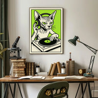 Dj Cat Grooves Poster