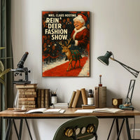 Mrs. Claus Reindeer Fashion Show Festive Pop Culture Poster
