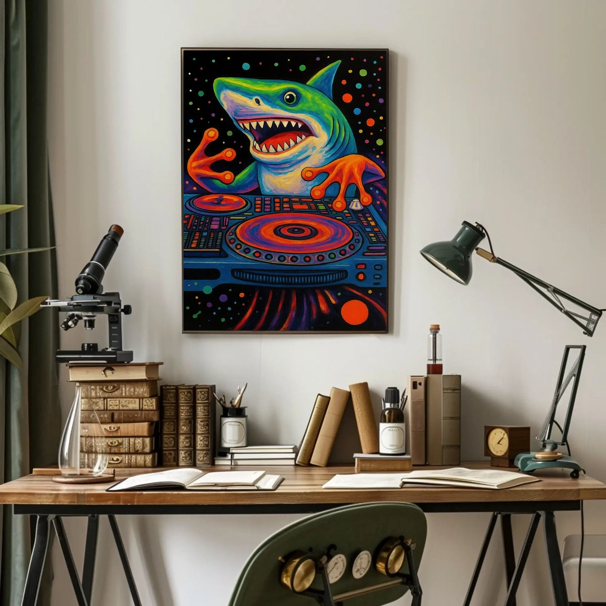 Playful Shark Design Perfect for Kids' Animal Poster