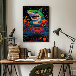 Playful Shark Design Perfect for Kids' Animal Poster