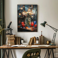 Glowing Sparkler Bouquet Mason Jar Centerpiece Poster