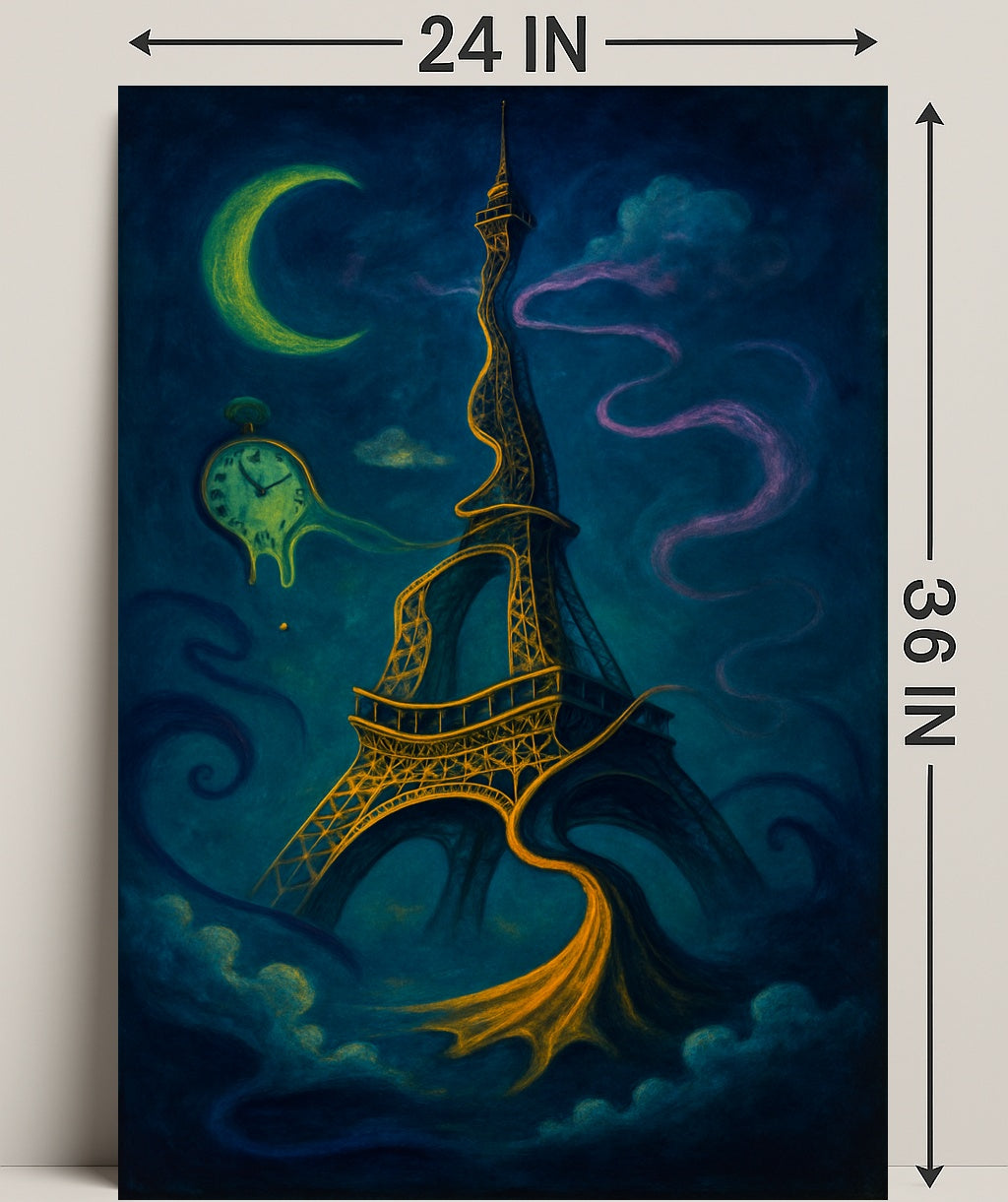 Surreal Parisian Dreamscape Surreal Poster