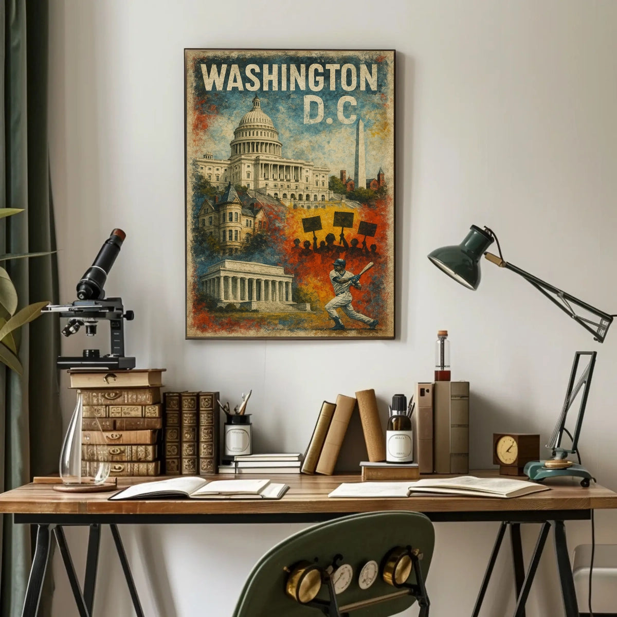 Washington D.C. A Vibrant Tapestry Poster
