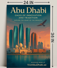 Abu Dhabi Modern Architectural Fusion Urban or Cityscape Poster