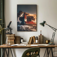 Church At Dusk In The Mountains Poster