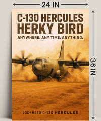 C-130 Hercules Herky Bird Poster PosterGoat