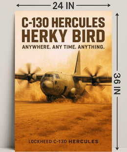 C-130 Hercules Herky Bird Poster PosterGoat