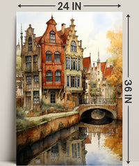 Charming Canal Houses Poster